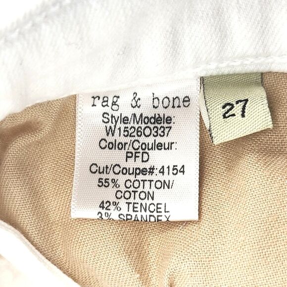 Rag & Bone Jeans 27 Womens White The Capri MidRise Skinny Denim - Picture 5 of 9